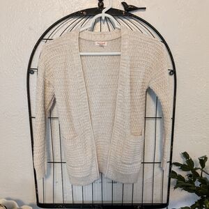 Girls Cat & Jack layering cardigan; beige, size XS (4/5)